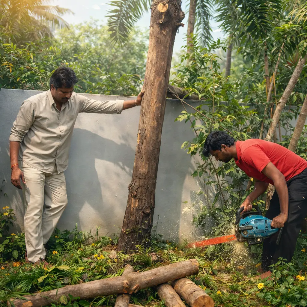 Contact and Site Inspection for Tree Services